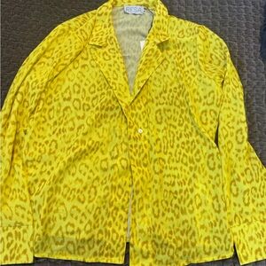 RESA Yellow Animal Print Blouse